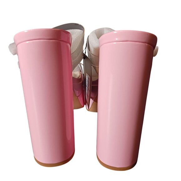 NEW Forever 21 Clear-Vamp Stacked Platform Heels in Light Pink, Size 8 Sandals - Picture 8 of 11